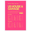90s US house and garage music print in electric pink inspired by classic American club and dancefloor sounds